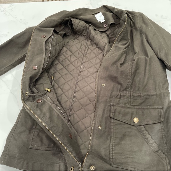 LIKE NEW! J.Jill army green lined utility jacket - Picture 14 of 14